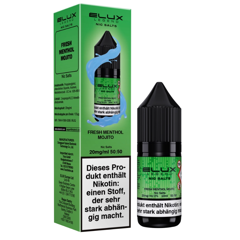 Elux Nic Salts 10ml - Fresh Menthol Mojito 20mg