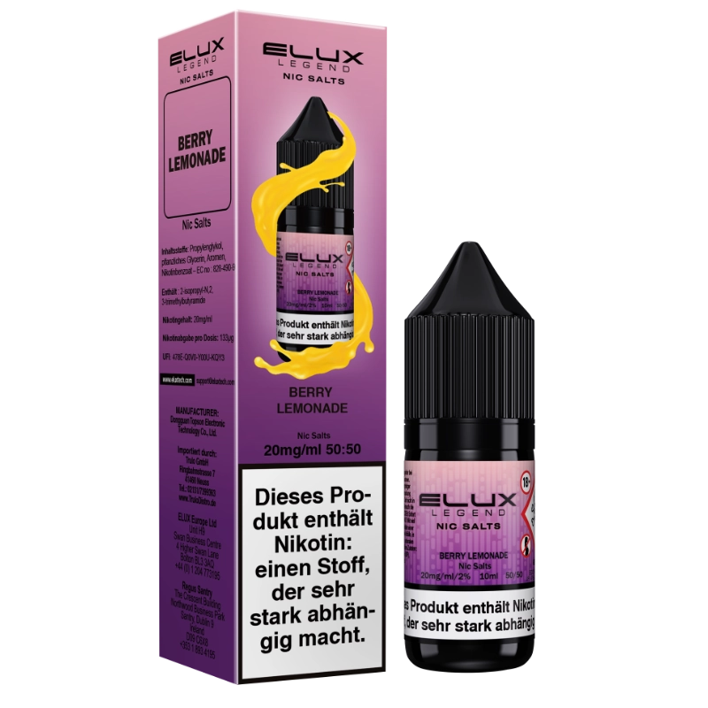 Elux Nic Salts 10ml - Berry Lemonade 20mg